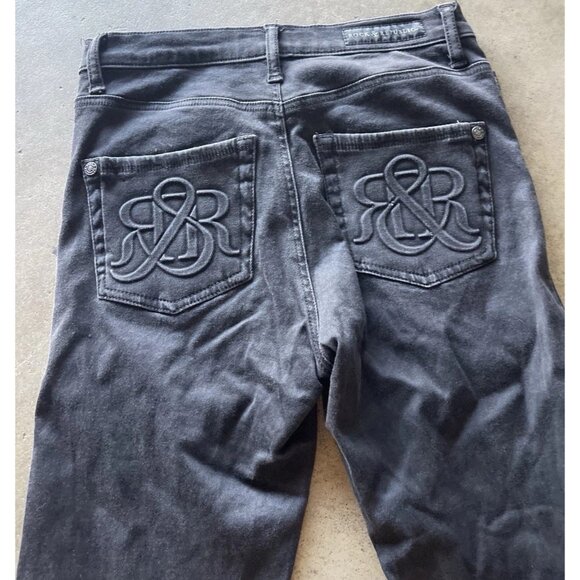 Vintage Rock & Republic Denim Rx Fever Pull-On Skinny Jeans Women’s Sz 8 Black - Picture 15 of 16